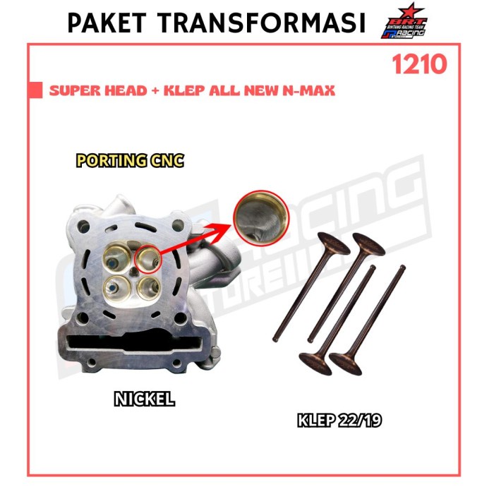 BRT Promo 1210 Head Nmax Porting CNC + Klep
