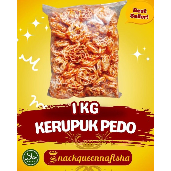 

kerupuk seblak pedo rafael pedas daun jeruk 1kg Cemilan Makanan Food Snacks