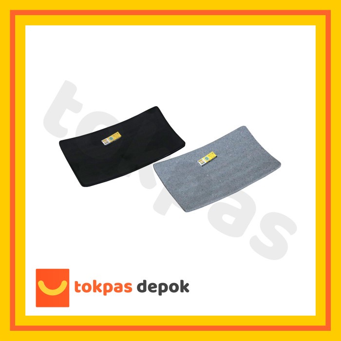 silahkan- Piring Melamin Saji Sushi Warna Hitam Golden Dragon