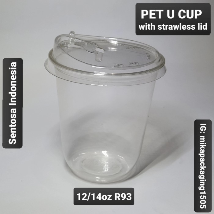 silahkan- PET OVAL CUP 14 OZ SJP + TUTUP STRAWLESS SIP DIJUAL PER 50 SET