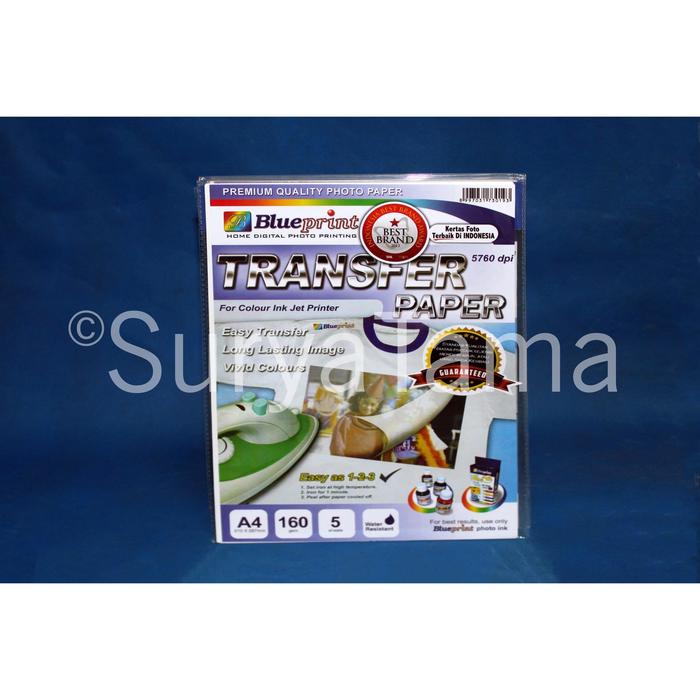 

New Blueprint Transfer Paper A4 160gsm (Print or Paint)
