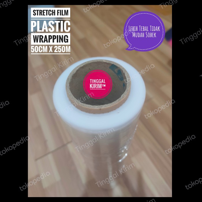 

New stretch film strech film plastik wrapping lebar 50 cm x 250 meter