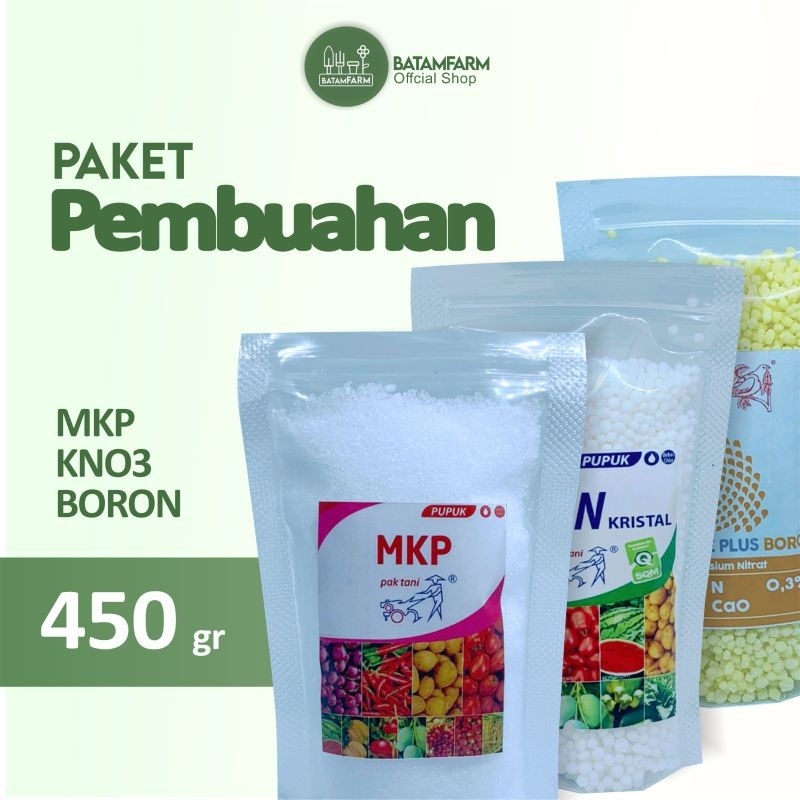 KNO3 PUTIH + MKP PAK TANI + BORON PUPUK ANGGUR BUAH SAYUR