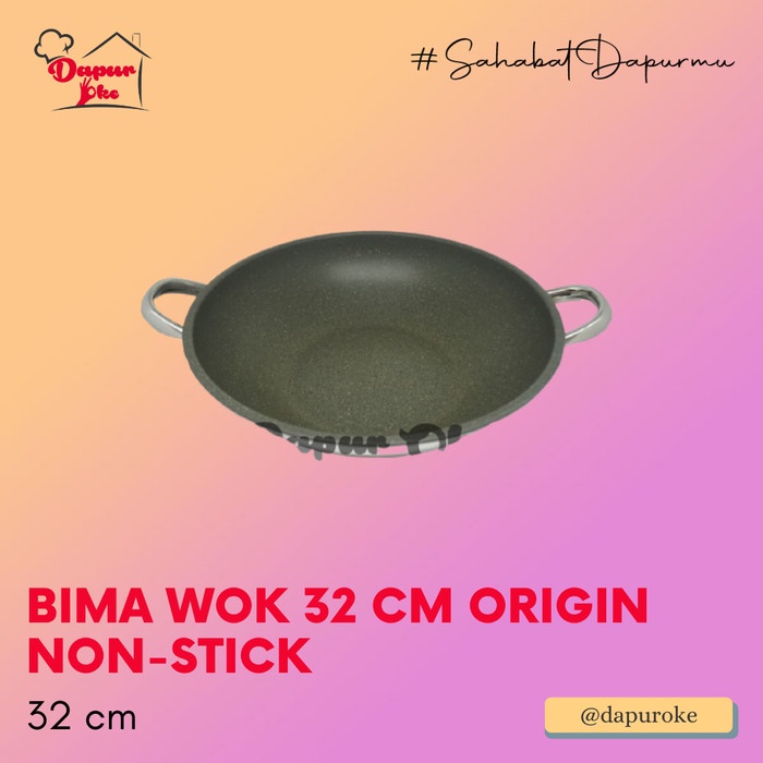 silahkan- Bima Wok 32 cm Origin Non-Stick / Wajan Teflon