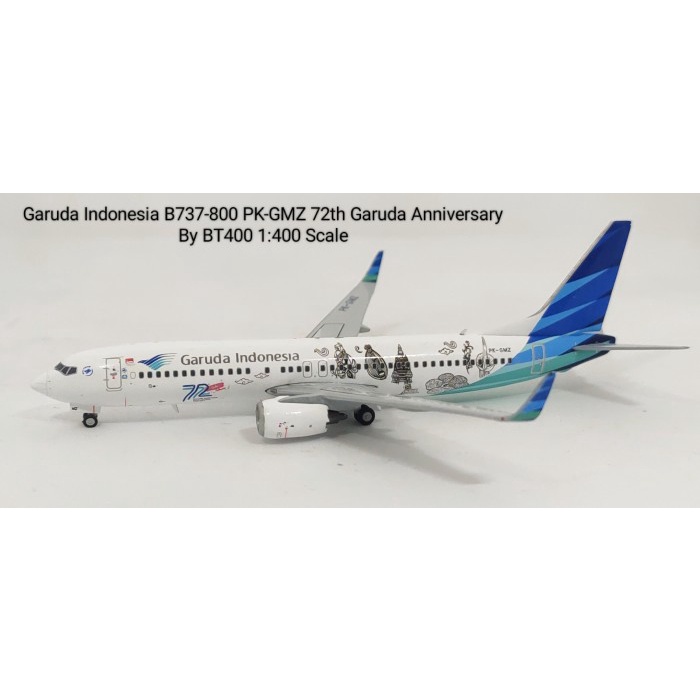 Garuda Indonesia B737-800 PK-GMZ 72th Garuda Anniversary By BT400