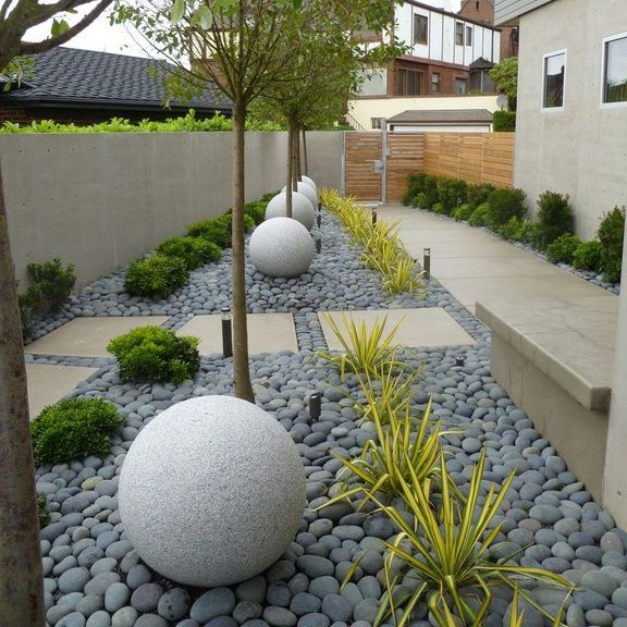 New Hiasan Taman Bola Batu Cetak Teraso Readyy