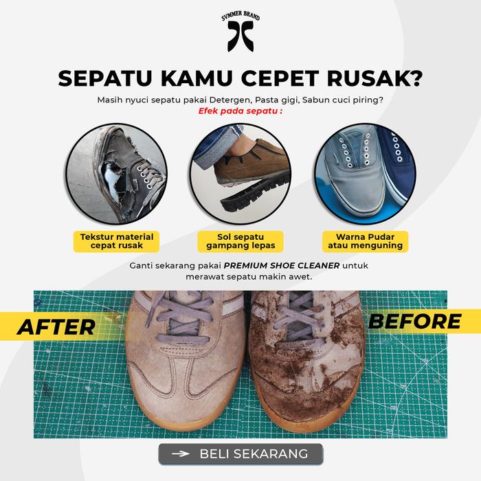 Paket A2 - Pemutih Sepatu Putih Kanvas, Sabun Sepatu Shoe Cleaning Premium Sneaker Sepatu Pria