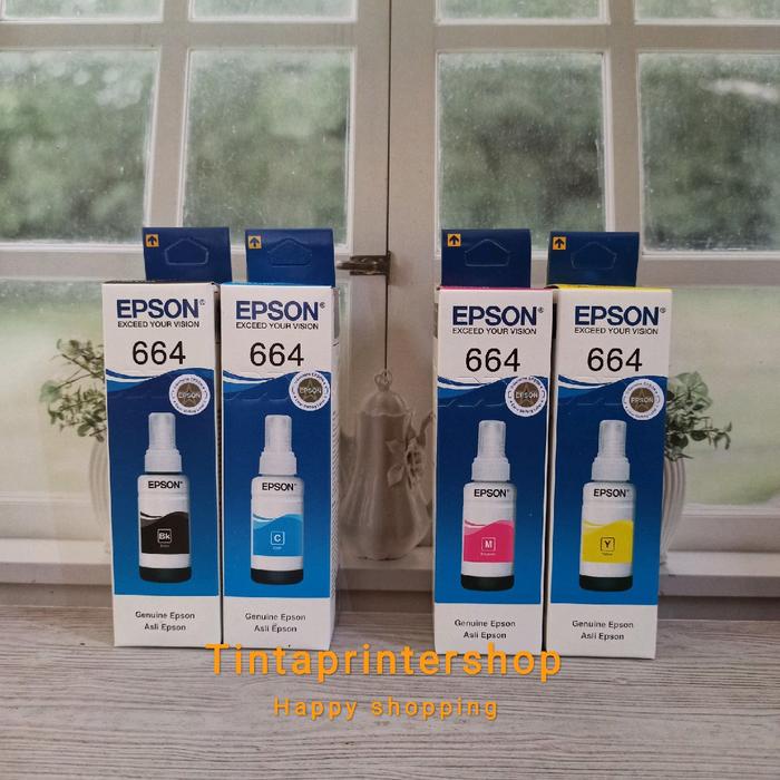 

TINTA EPSON 664 ORIGINAL 1SET / 4WARNA (BLACK, CYAN, YELLOW, MAGENTA)