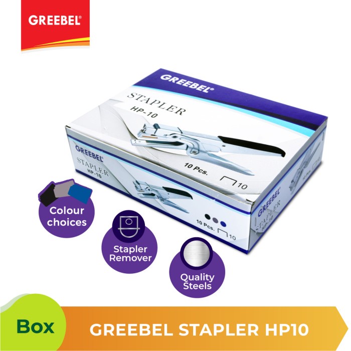 

JEPRETAN KERTAS STEPLES STEPLER STAPLER GREEBEL HP-10 ISI NO.10