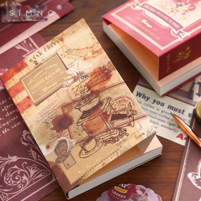 

STICKER WASHI TAPE SELOTIP SET BOOK VINTAGE HADIAH HAMPERS GIFTSET