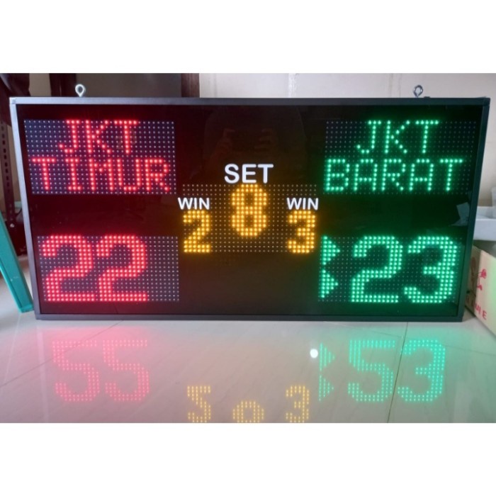 Scoreboard Badminton Voli dengan nama Team / Player Papan Skor Digital