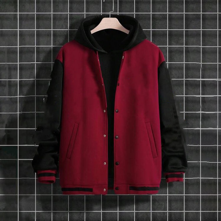 Jaket Baseball Varsity Polos Pakai Hoodie / Jaket Varsity Polos Terbaru 2024/ Jaket Baseball Pria