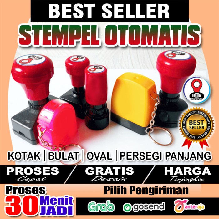 

New Cetak Stempel OtomatisCap /Warna/Flash/Lunas/Paid/Nama Harga murah