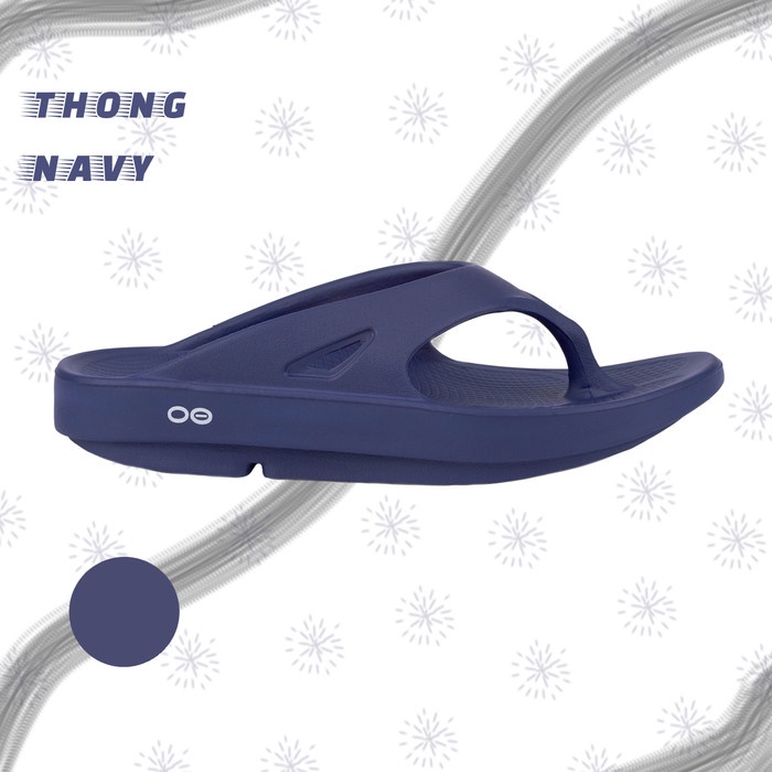 OOFOS Unisex Sandal Ooriginal Thong Navy