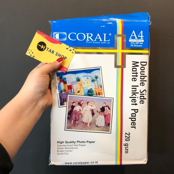 

New CORAL DOUBLE SIDE MATTE INKJET PAPER A4 50 SHEETS