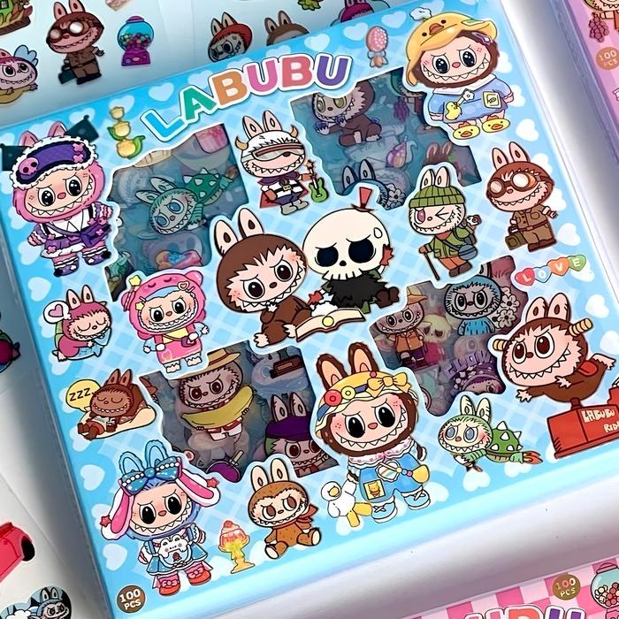 

New Stiker Labubu Viral Kawaii Sticker No Repeat Sticker Sanrio Kuromi My Melody Hello Kitty Sticker