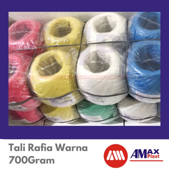 

New Tali Rafia Tali Plastik Rapia Warna 700 Gram 7 Ons