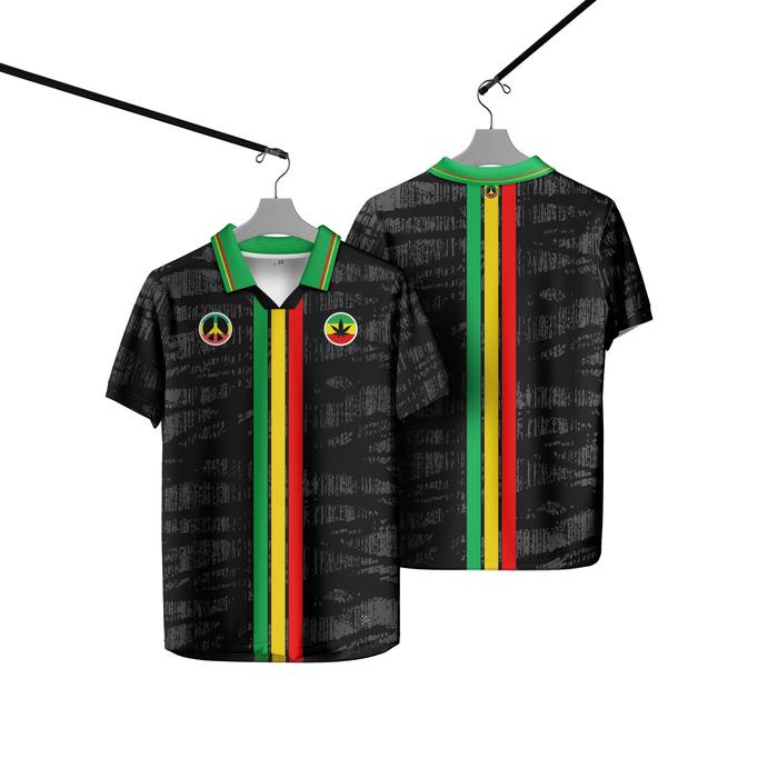 Styla-Jersey Vintage Rasta Peace Reggae Bob Marley T-Shirt Fullprint 3D