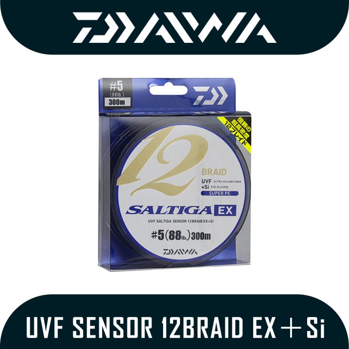 Ready Senar Pancing PE Daiwa UVF Saltiga Sensor 12 Braid ExSi 300m