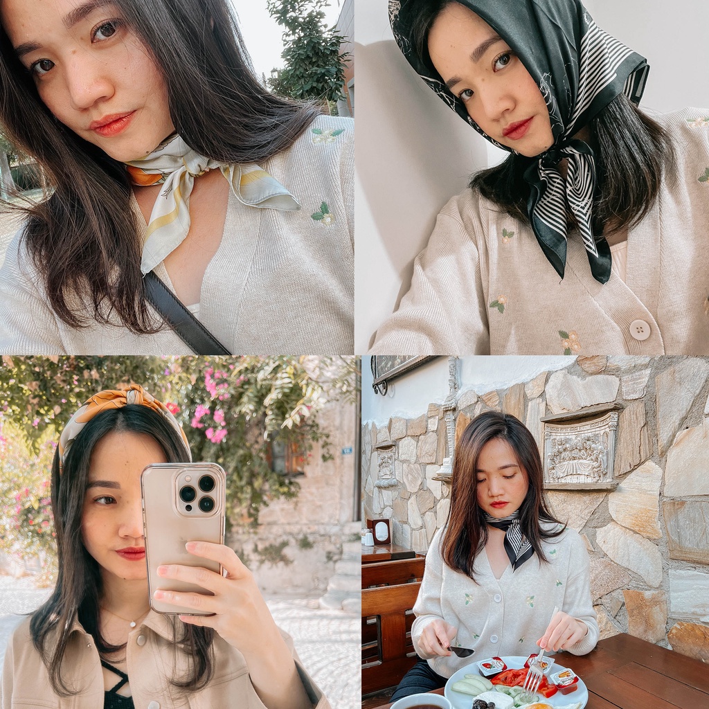 Scarf / Neck Scarf / Syal Korea / Scarf Hijab / Printed Scarf / Syal Hijab / Syal Leher