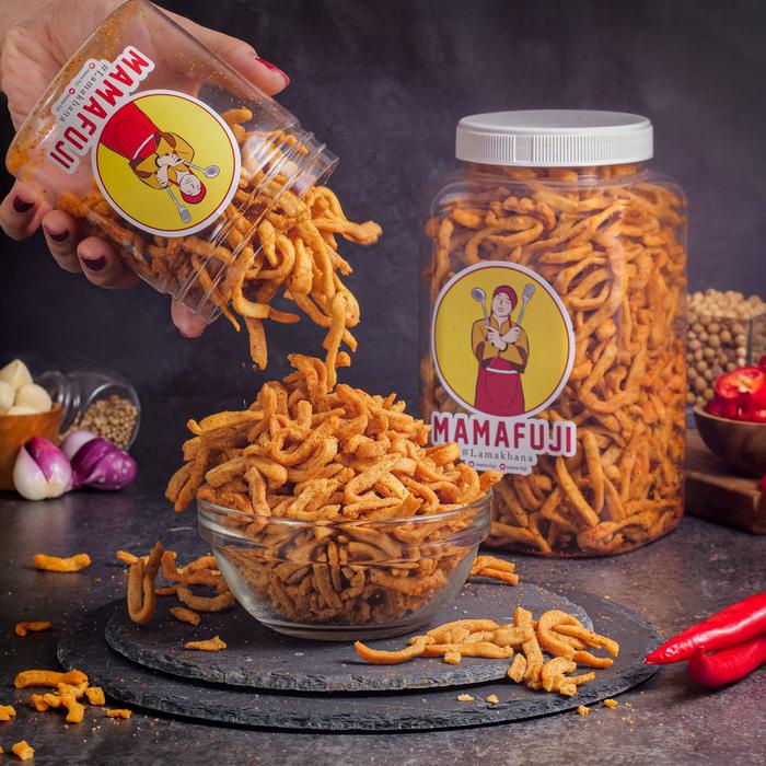 

Lalaa_Store Mama Fuji - Kue Bawang Spicy 250g Makanan Cemilan Pedas Food