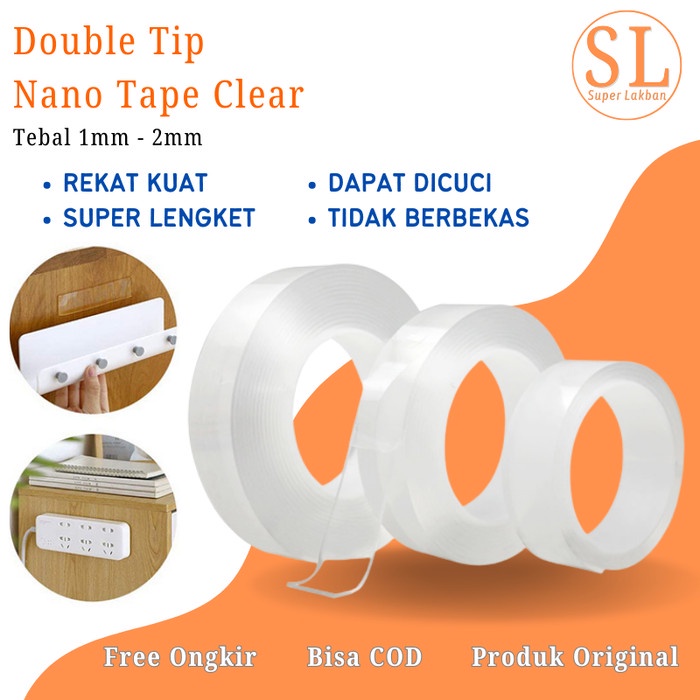 

New Double Tape Bening Super Kuat Merk Pollak Nano Tape Kuat TanpaBekas