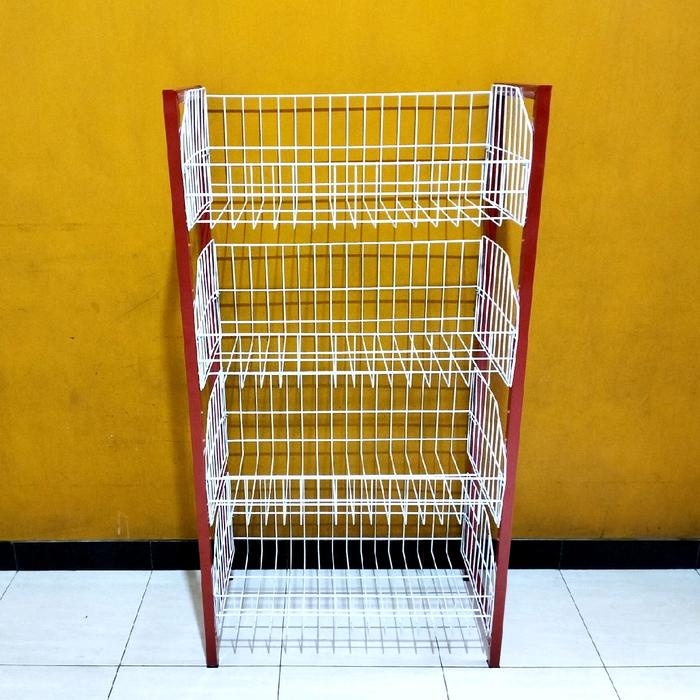 RAK CIKI MINIMARKET MERAH SS 4 / RAK MINIMARKET SUSUN 4 / RAK CIKI SUSUN 5 Besi
