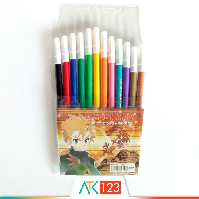 

New Spidol Warna Snowman 12 Colours PW-12A