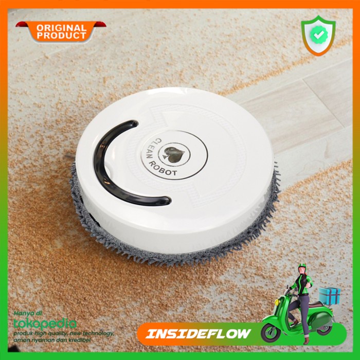Robot Pembersih Lantai Pel Sapu Microfiber Otomatis Elektrik Cleaning