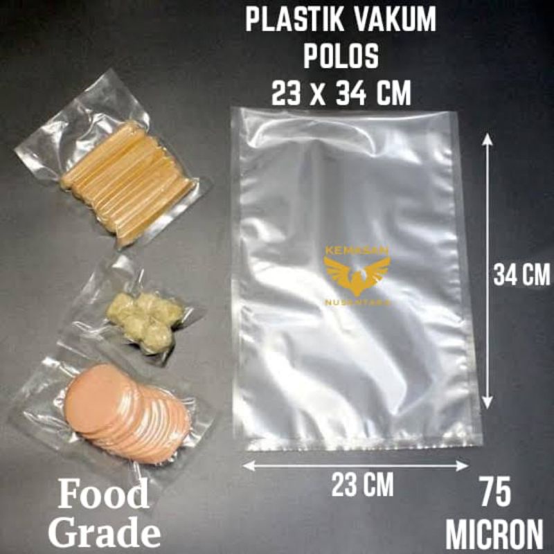 100PCS PLASTIK VAKUM 23 X 34 CM TEBAL, PLASTIC VACUUM BAG, PLASTIK VAKUM SEALER