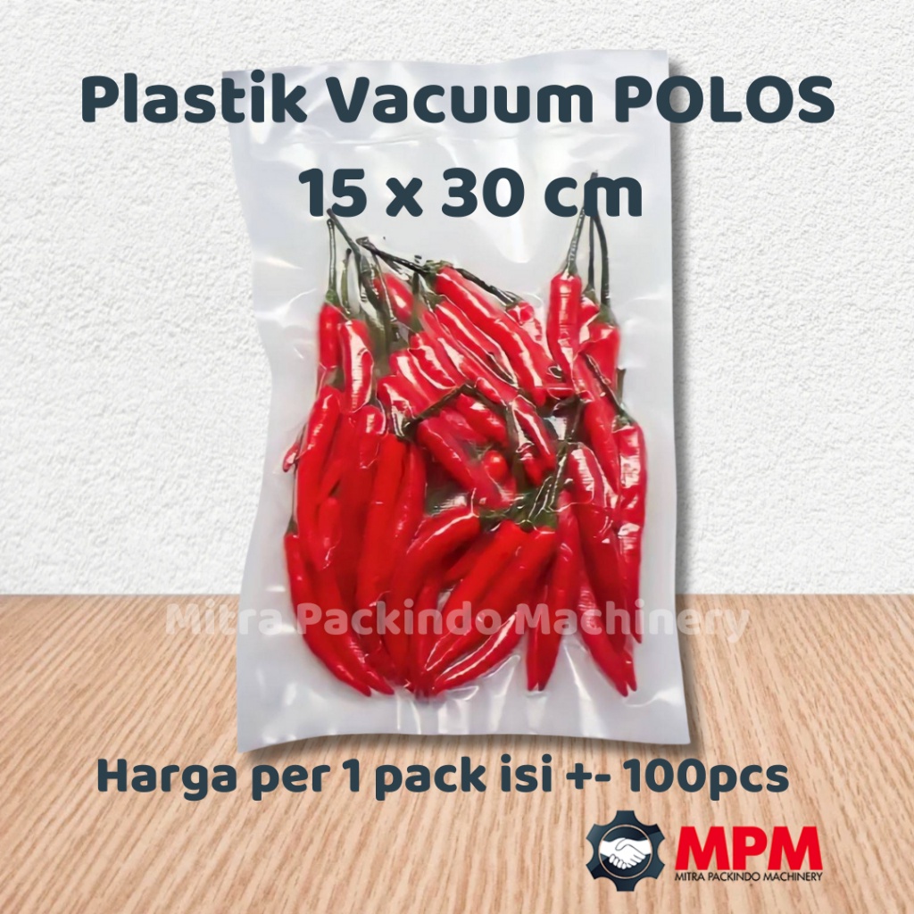 PLASTIK VACUUM POLOS 15X30 / PLASTIK VACUM MAKANAN 15 X 30 FROZEN FOOD KRT