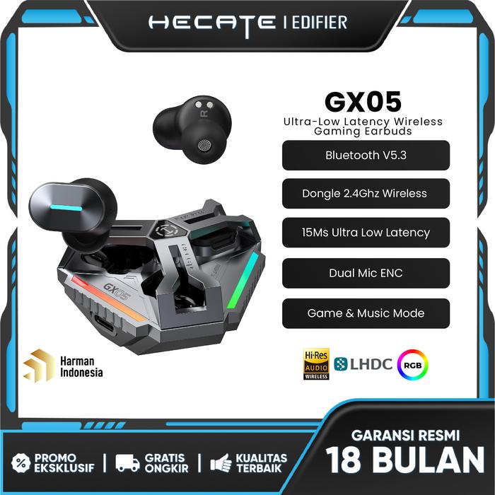 HECATE by Edifier GX05 Ultra-Low Latency Wireless Gaming Earbuds Bluetooth Black