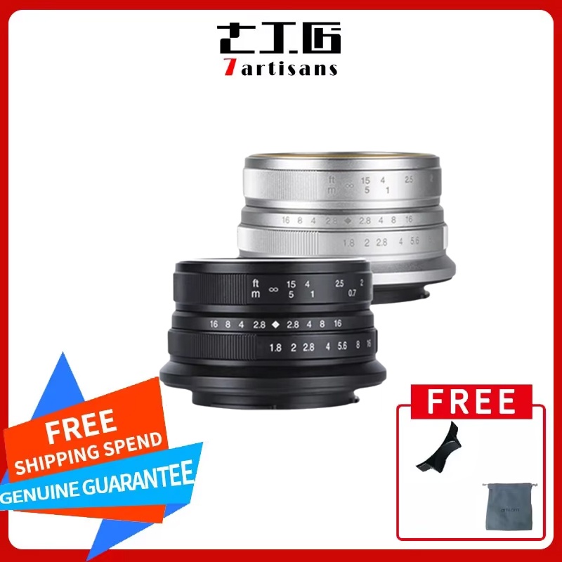 7artisans 25mm F1.8 APS-C Large Aperture Manual Prime Lens For Sony E ZEV10 A6400 Fujifx X-T1 X-T4 O