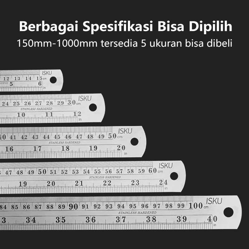 

PENGGARIS BESI 15/30/50/60/100CM STAINLESS STEEL RULER