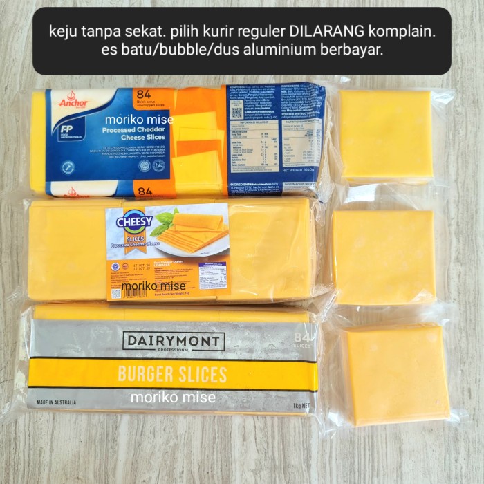 

dairymont red cheddar 84 slice 1 kg keju oranye burger HALAL