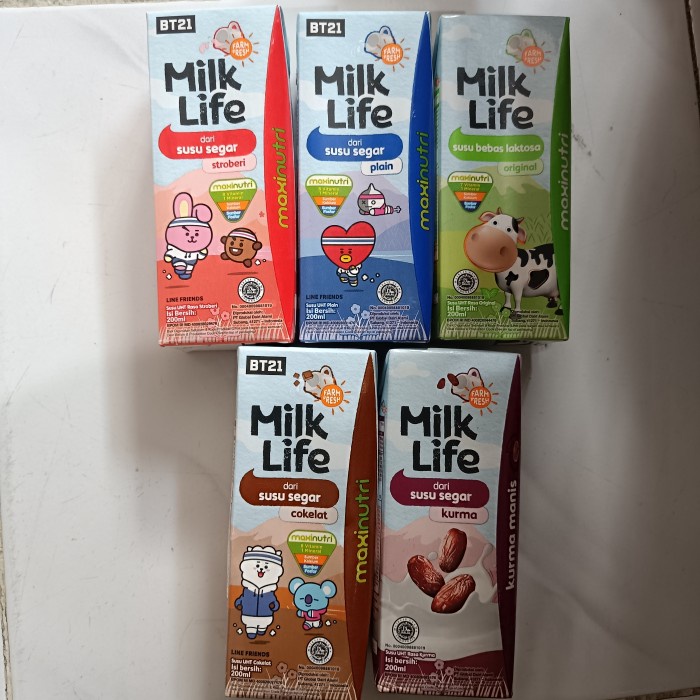 

Milklife susu segar UHT 200ml 1 karton isi 24 bisa mix