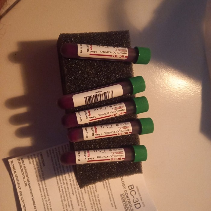 Control normal mindray BC 3D