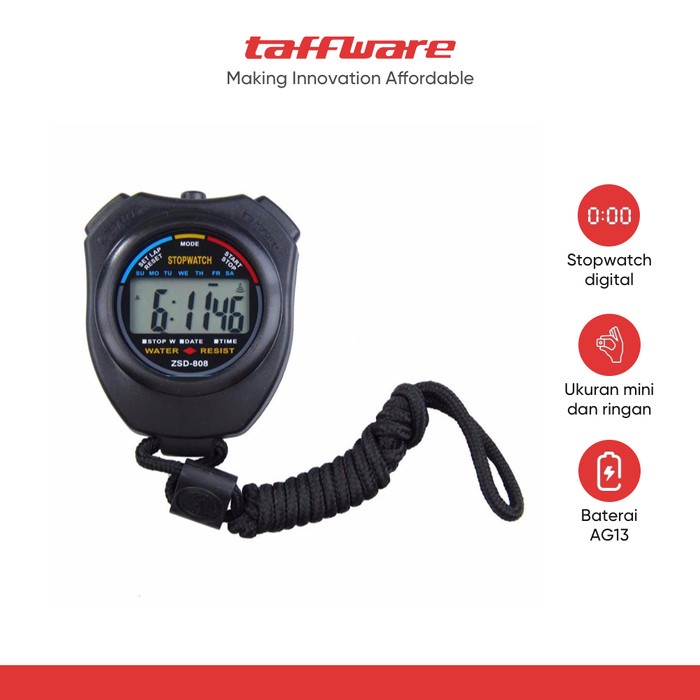 Stopwatch Professional TaffSport dengan Strap - ZSD-808