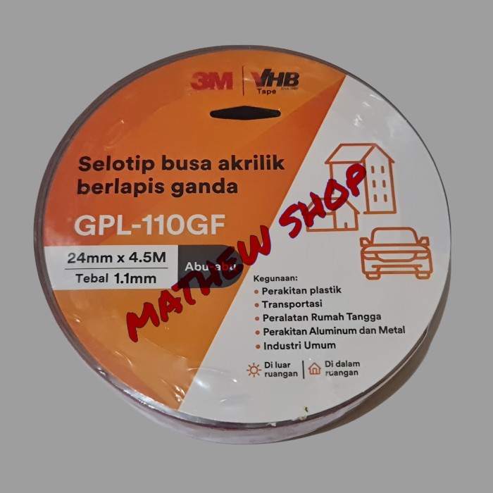 

TERBARU 3M VHB Tape Double Tape 24 mm x 4.5 M Asli Perekat Merah 3 M Original BISA GRAB!