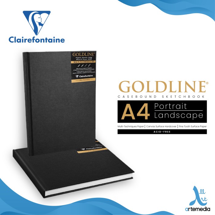 

TERBARU Buku Sketsa Clairefontaine A4 Goldline Hard Cover Sketchbook PROMO!