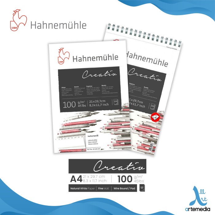 

TERBARU Kertas Gambar Hahnemuhle Creativ A4 Sketch Drawing Paper BISA GRAB!