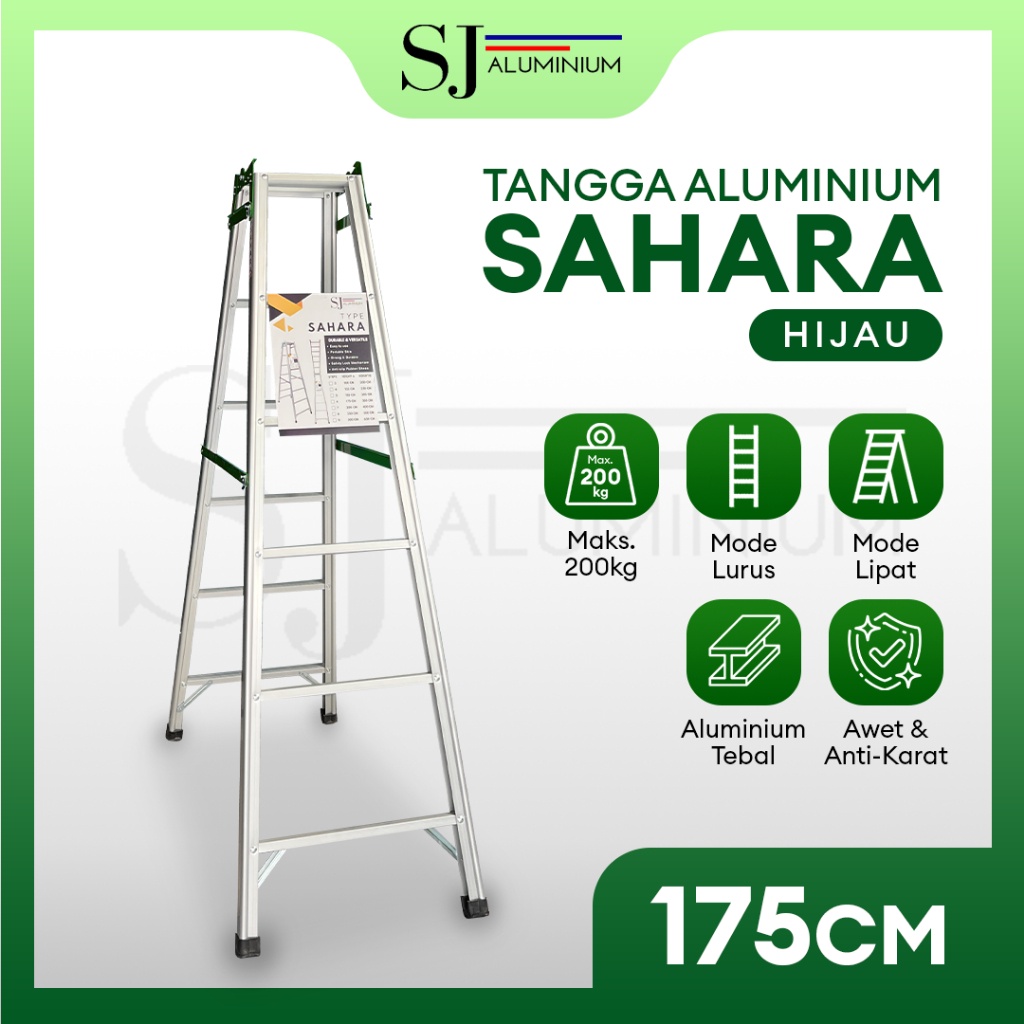 AYOOOLLARIZSS [SAHARA] Tangga Aluminium / Tangga Lipat / Tangga Aluminium Lipat - Jumbo &