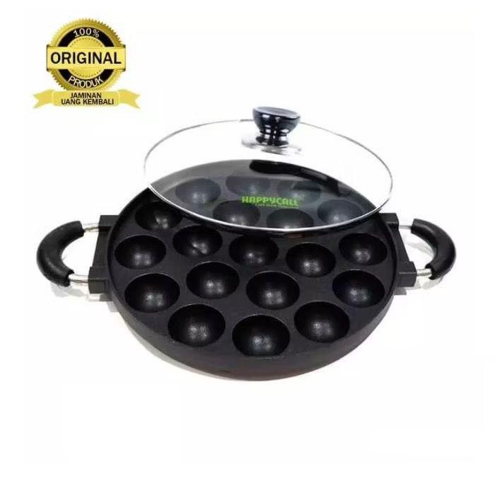 Cetakan Takoyaki 19 Lubang / Teflon Takoyaki 19 Lubang HAPPYCALL + TUTUP KACA