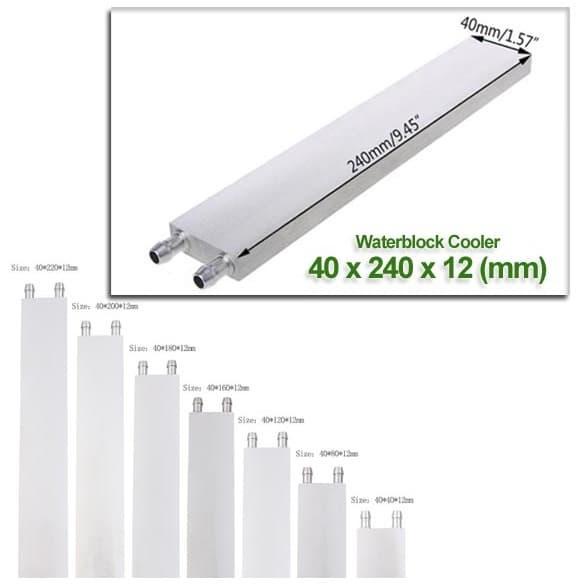 ___] Waterblock Cooler 40x240x12 mm, Water Cooling Block, Peltier Cooler