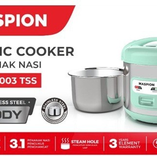 Maspion MRJ 1003 TSS Magic Com Mini 1 Liter Stainless