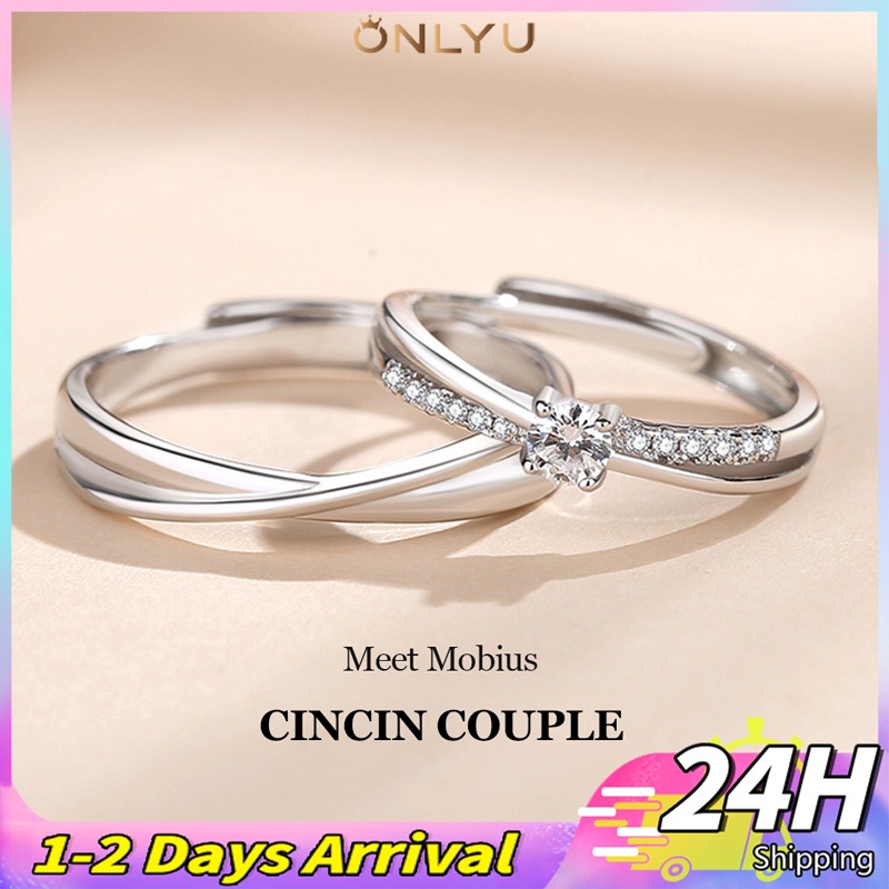 Cincin Couple-Meet Mobius Cincin Pasangan Cincin Titanium Cincin Dw05
