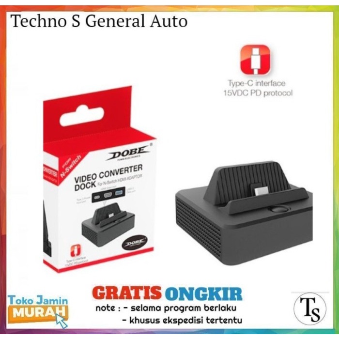 PROMO DOBE VIDEO CONVERTER NINTENDO SWITCH - VIDEO CONVERTER DOCK HDMI SWITC READY