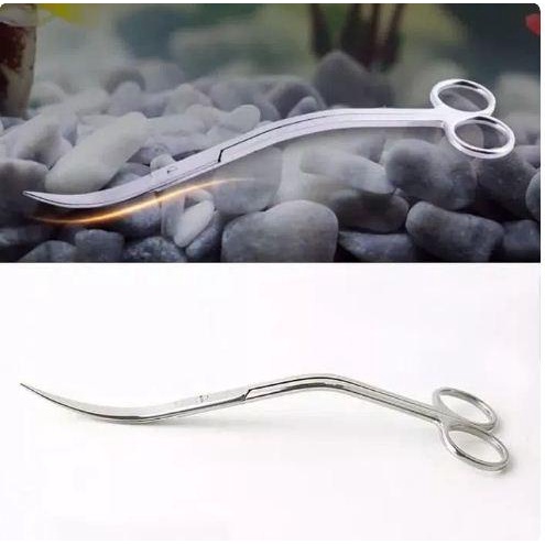 [dwl] - Gunting Ombak Aquascape / wave scissor Gunting panjang tanaman air