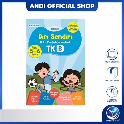 Penerbit Andi - Buku Diri Sendiri, Buku Pembelajaran Anak TK-B, Usia 5-6 Tahun