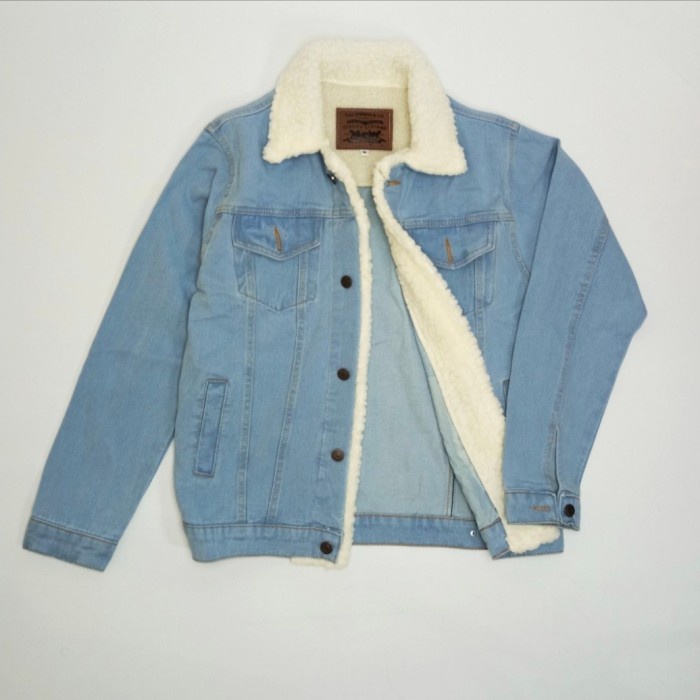 Lariss- JAKET SHERPA JAKET JEANS SHERPA JAKET JEANS BULU WALL JAKET PRIA